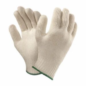COTTON KNITTED GLOVES – NATURAL WHITE – 10G – G10W70G